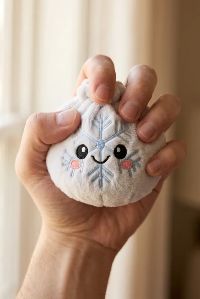 Dumpling Squishy Snowflake Inverno — squishy antistress slow-rise kawaii