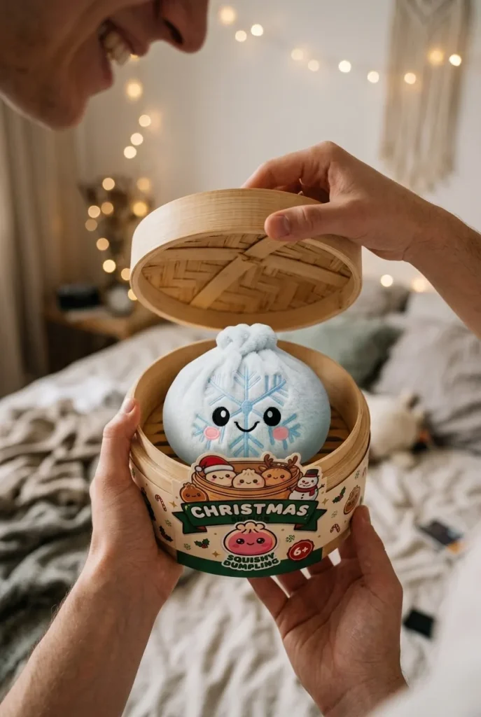 Dumpling Squishy Snowflake Inverno — squishy antistress slow-rise kawaii