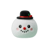 Squishy Dumpling Pupazzo di Neve con Cilindro — squishy antistress slow-rise kawaii