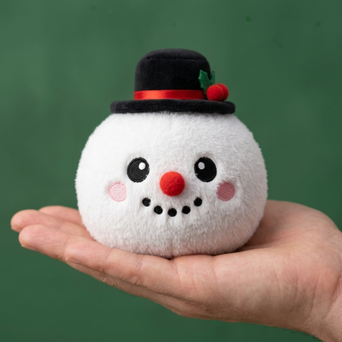 Squishy Dumpling Pupazzo di Neve con Cilindro — squishy antistress slow-rise kawaii