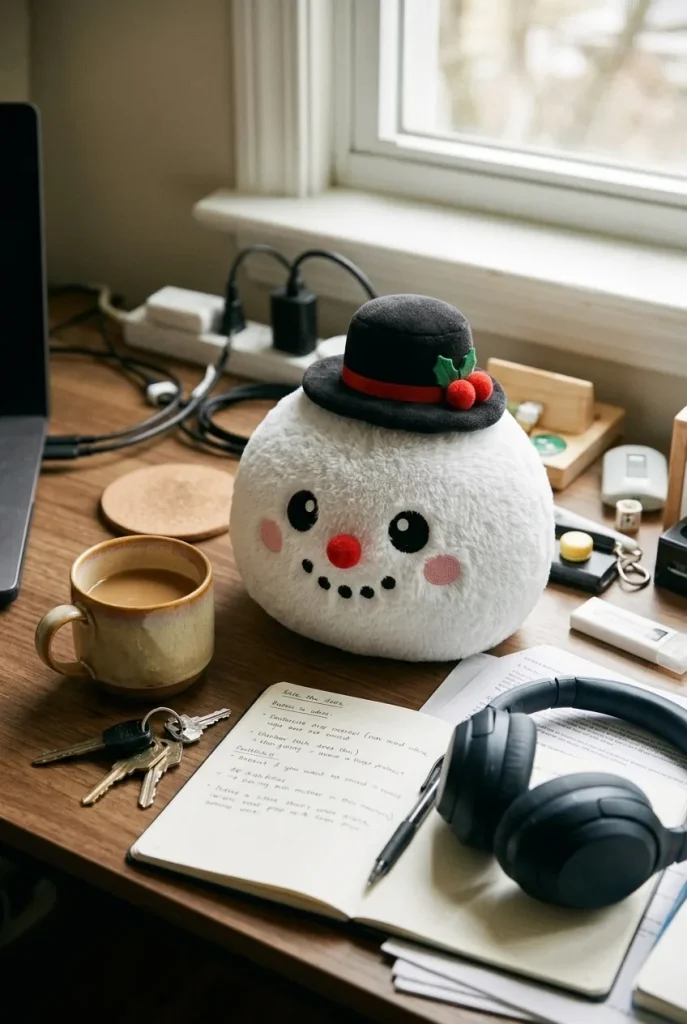 Squishy Dumpling Pupazzo di Neve con Cilindro — squishy antistress slow-rise kawaii