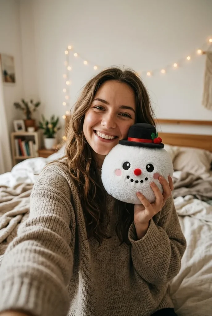 Squishy Dumpling Pupazzo di Neve con Cilindro — squishy antistress slow-rise kawaii
