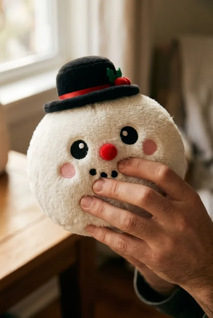 Squishy Dumpling Pupazzo di Neve con Cilindro — squishy antistress slow-rise kawaii