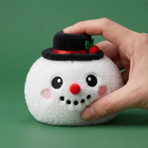 Squishy Dumpling Pupazzo di Neve con Cilindro — squishy antistress slow-rise kawaii