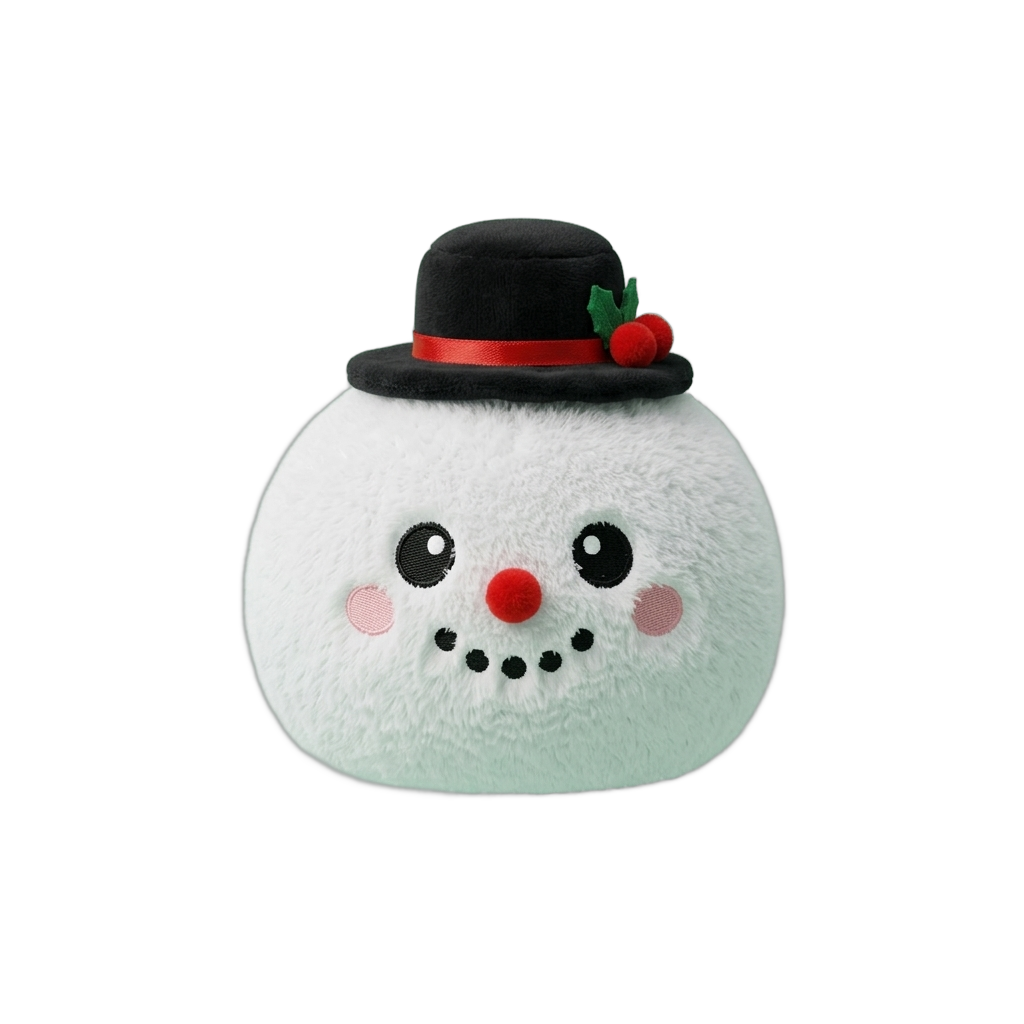 Squishy Dumpling Pupazzo di Neve con Cilindro — squishy antistress slow-rise kawaii