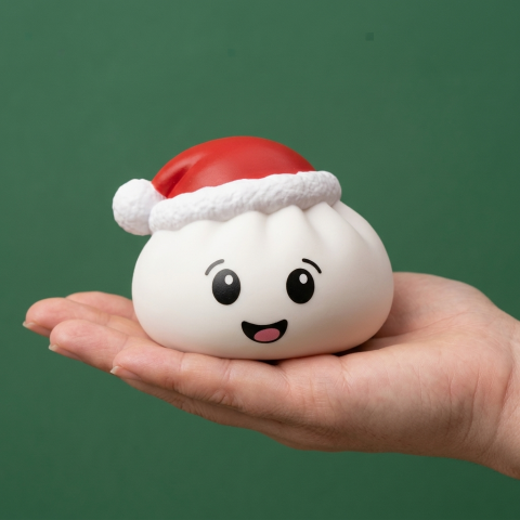 Squishy Dumpling Cappello di Natale Bianco — squishy antistress slow-rise kawaii