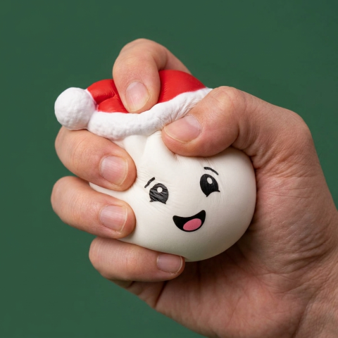 Squishy Dumpling Cappello di Natale Bianco — squishy antistress slow-rise kawaii