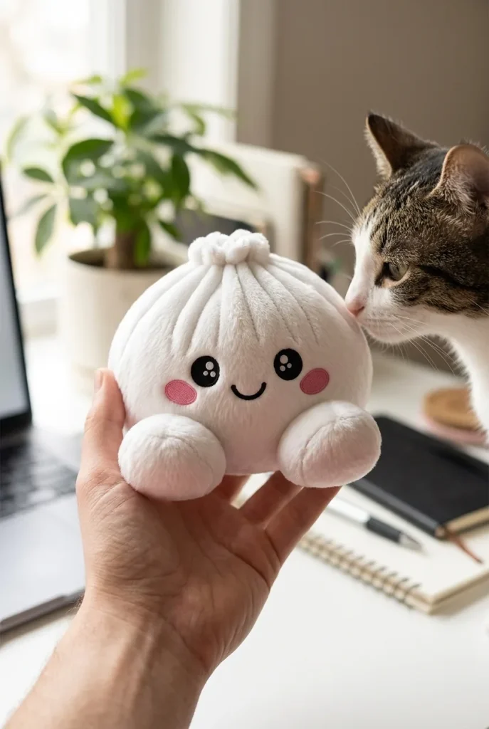 Squishy Dumpling Marshmallow Bianco Peluche — squishy antistress slow-rise kawaii