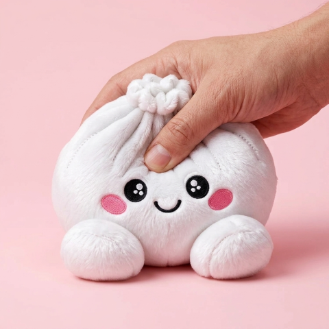 Squishy Dumpling Marshmallow Bianco Peluche — squishy antistress slow-rise kawaii