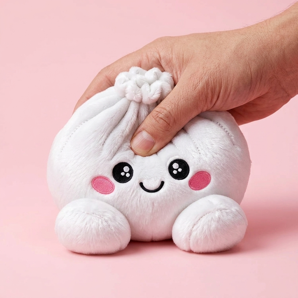 Squishy Dumpling Marshmallow Bianco Peluche — squishy antistress slow-rise kawaii