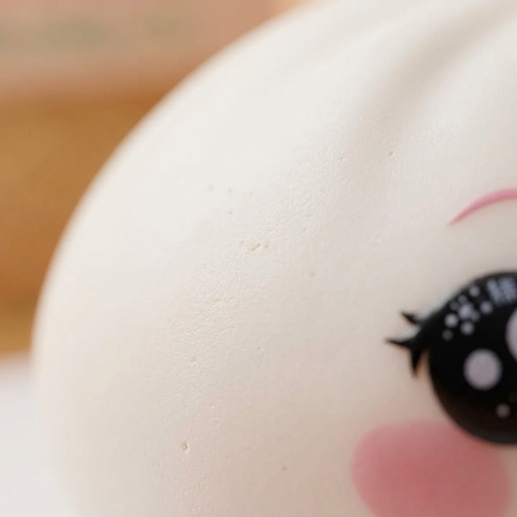Dumpling Squishy Bianco Occhiolino — squishy antistress slow-rise kawaii
