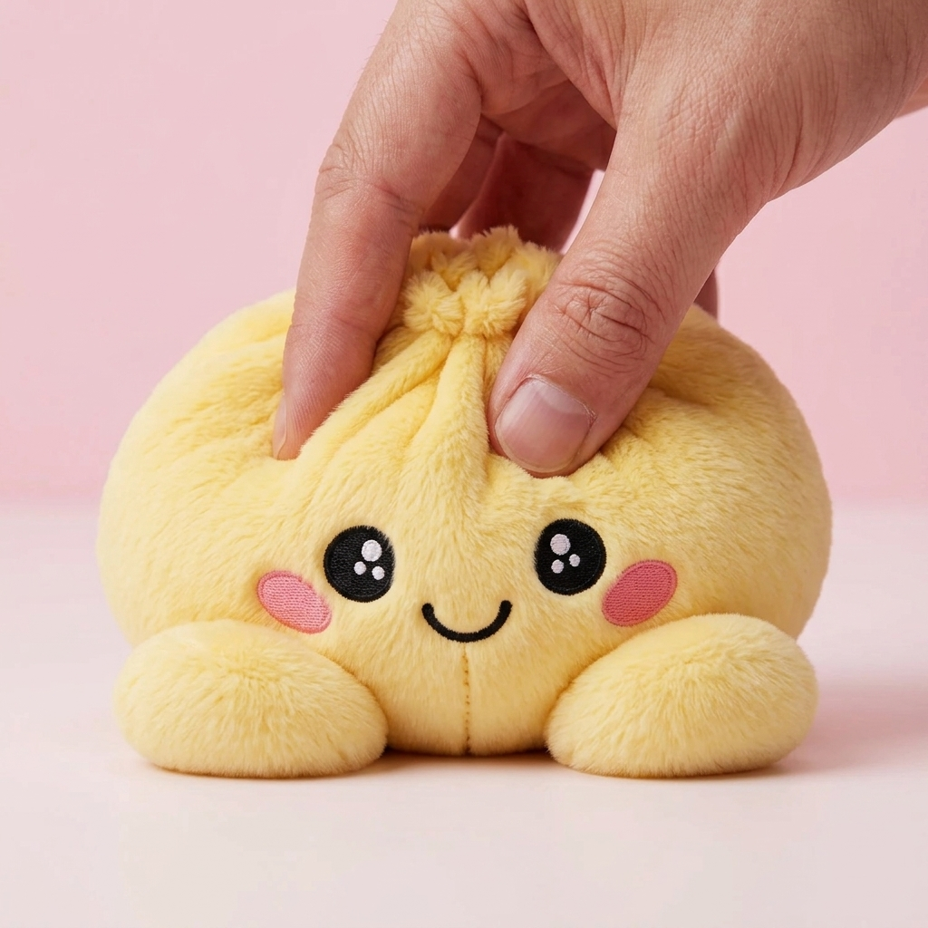 Dumpling Squishy Giallo Limone — squishy antistress slow-rise kawaii